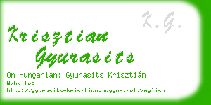 krisztian gyurasits business card
