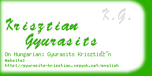 krisztian gyurasits business card